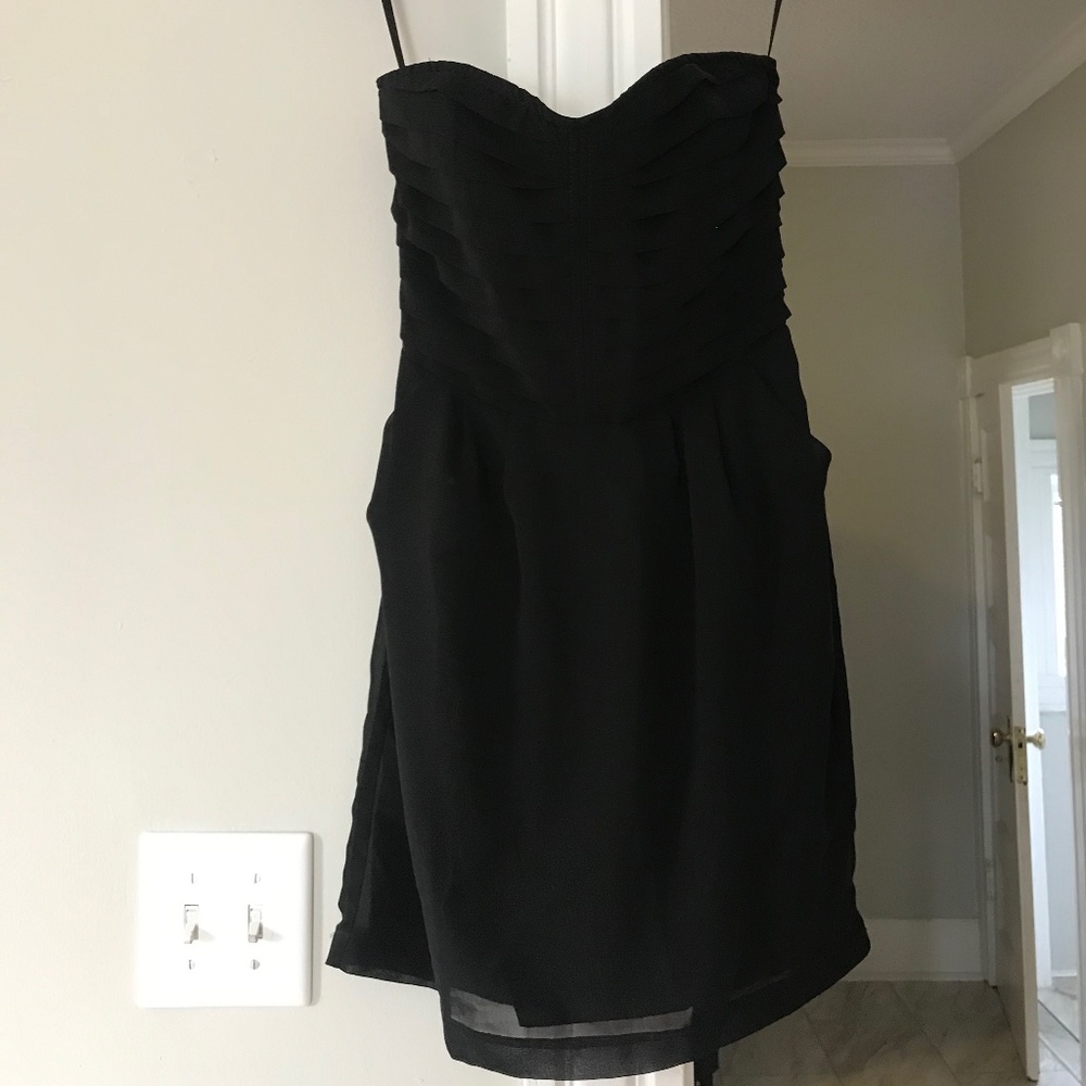 Black Strapless Mini Dress